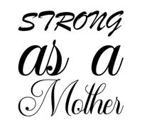 citation de lettre forte comme une mère Stickers muraux 42x42.4cm Stickers pour vitres Noir