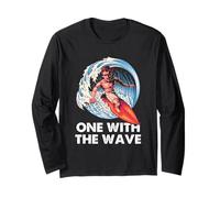 Citation de l'océan Surfing One with The Wave Surfer Barrel Manche Longue
