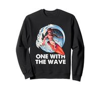 Citation de l'océan Surfing One with The Wave Surfer Barrel Sweatshirt
