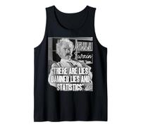 Citation de Mark Twain There are Lies, Damned Lies and Statistics Débardeur