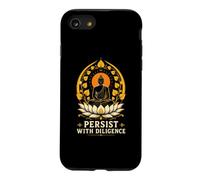 Citation de méditation de Pleine Conscience Bouddhiste persiste avec Diligence Coque pour iPhone SE (2020) / 7/8