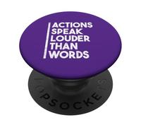 Citation de Motivation Actions Speak Louder Than Words PopSockets PopGrip Adhésif