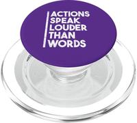 Citation de Motivation Actions Speak Louder Than Words PopSockets PopGrip pour MagSafe