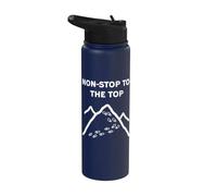 Citation de motivation amusante Fast Hiker Mountain Peak Stainless Steel Insulated Water Bottle