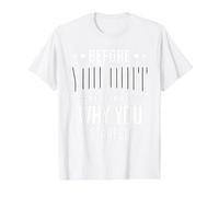 Citation de Motivation « Before You Quit Remember Why You Started » T-Shirt Graphique avec Valeur, Homme, Blanc, XL