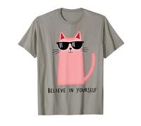 Citation de Motivation « Cat Always Believe in Yourself » pour Homme et Femme T-Shirt