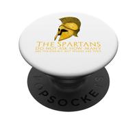 Citation de Motivation Classique de Sparte de l'histoire de la Grèce Antique PopSockets PopGrip Adhésif