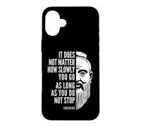 Citation de Motivation Confucius Do Not Stop Coque pour iPhone 16 Plus