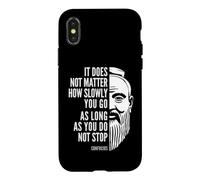 Citation de Motivation Confucius Do Not Stop Coque pour iPhone X/XS
