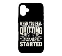 Citation de Motivation de Remise en Forme Pourquoi Vous Avez commencé l'entraînement Coque pour iPhone 16 Plus