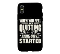 Citation de Motivation de Remise en Forme Pourquoi Vous Avez commencé l'entraînement Coque pour iPhone X/XS