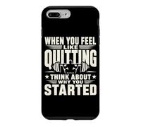 Citation de Motivation de Remise en Forme Pourquoi Vous Avez commencé l'entraînement Coque pour iPhone 7 Plus/8 Plus
