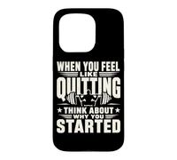 Citation de Motivation de Remise en Forme Pourquoi Vous Avez commencé l'entraînement Coque pour iPhone 15 Pro