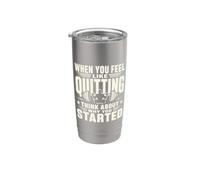 Citation de motivation de remise en forme Pourquoi vous avez commencé l'entraînement Gobelet isotherme en acier inoxydable double paroi
