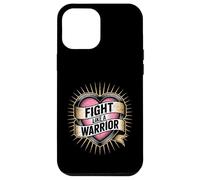 Citation de Motivation « Fight Like a Warrior Strong Heart » Coque pour iPhone 12 Pro Max