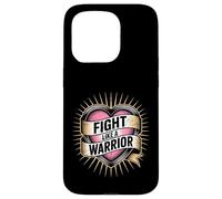 Citation de Motivation « Fight Like a Warrior Strong Heart » Coque pour iPhone 15 Pro