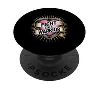 Citation de Motivation « Fight Like a Warrior Strong Heart » PopSockets PopGrip Adhésif