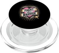 Citation de Motivation « Fight Like a Warrior Strong Heart » PopSockets PopGrip pour MagSafe