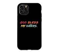Citation de Motivation God Bless My Haters Coque pour iPhone 11 Pro