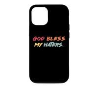 Citation de Motivation God Bless My Haters Coque pour iPhone 12/12 Pro