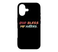 Citation de Motivation God Bless My Haters Coque pour iPhone 17