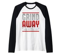 Citation de Motivation Grind Entrepreneur Fitness Coach Gym Manche Raglan