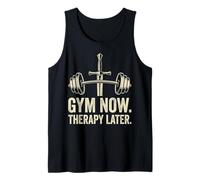 Citation de Motivation Gym Now Therapy Later Fitness Débardeur