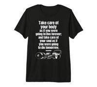 Citation de Motivation Gym Soins pour Le Corps et l'âme Fitness Training T-Shirt Haut de Gamme