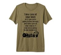 Citation de Motivation Gym Soins pour Le Corps et l'âme Fitness Training T-Shirt Haut de Gamme