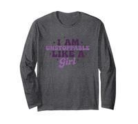 Citation de motivation I Am Unstoppable Like A Girl Manche Longue
