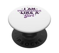 Citation de motivation I Am Unstoppable Like A Girl PopSockets PopGrip Adhésif