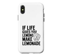 Citation de Motivation If Life Gives You Lemons Make Lemonade Coque pour iPhone X/XS