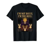 Citation de motivation « I'm Not Bossy I'm The Boss Cheetah Crown » T-Shirt