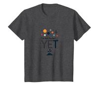 Citation de Motivation Im Not Perfect Yet The Power of Yet T-Shirt, Enfant, Chiné Foncé, 10 Ans