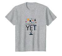Citation de Motivation Im Not Perfect Yet The Power of Yet T-Shirt, Enfant, Gris Chiné, 4 Ans