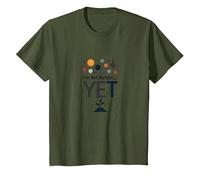Citation de Motivation Im Not Perfect Yet The Power of Yet T-Shirt, Enfant, Olive, 4 Ans