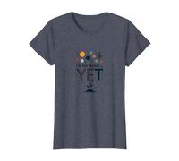 Citation de Motivation Im Not Perfect Yet The Power of Yet T-Shirt, Femme, Bleu Chiné, 3XL