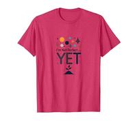 Citation de Motivation Im Not Perfect Yet The Power of Yet T-Shirt, Homme, Rouge chiné, M