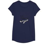 Citation de Motivation « It is What It is : Life Happens » T-Shirt, Fille, Bleu Marine, S