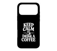 Citation de Motivation Keep Calm and Drink a Coffee Coque pour iPhone 17 Pro Max