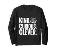 Citation de Motivation Kind Curious Clever Mindset Manche Longue