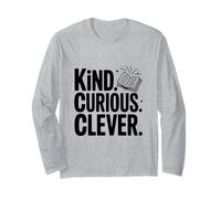 Citation de Motivation Kind Curious Clever Mindset Manche Longue