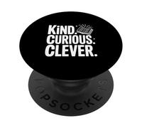 Citation de Motivation Kind Curious Clever Mindset PopSockets PopGrip Adhésif