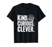 Citation de Motivation Kind Curious Clever Mindset T-Shirt