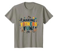 Citation de Motivation pour Faire du Fitness Une éducation Physique Amusante T-Shirt, Enfant, Ardoise, 10 Ans