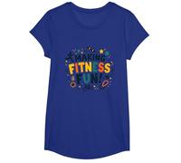 Citation de Motivation pour Faire du Fitness Une éducation Physique Amusante T-Shirt, Fille, Bleu Royal, S