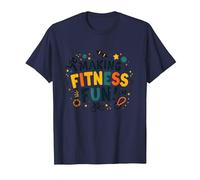 Citation de Motivation pour Faire du Fitness Une éducation Physique Amusante T-Shirt, Homme, Bleu Marine, 4XL