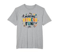 Citation de Motivation pour Faire du Fitness Une éducation Physique Amusante T-Shirt, Homme Grandes Tailles, Gris Chiné, 4X Tall