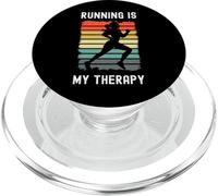 Citation de Motivation pour Femme coureuse est ma thérapie PopSockets PopGrip pour MagSafe
