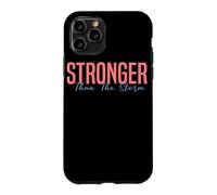 Citation de Motivation Stronger Than The Storm Coque pour iPhone 11 Pro
